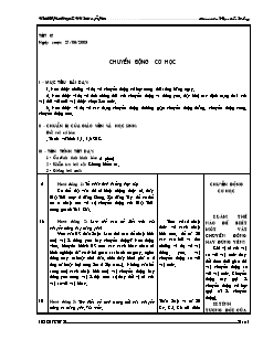 Giáo án Vật lí 8 - Trường THCS TT Di Lăng