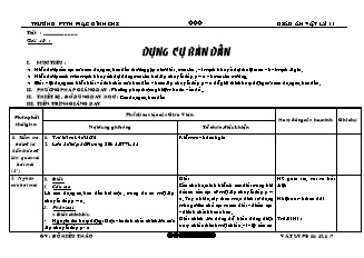 Giáo án Vật lý 11 - Bài 45: Dụng cụ bán dẫn