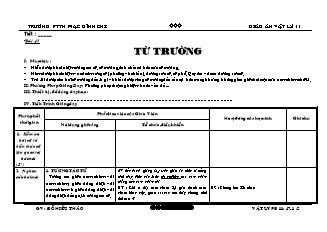 Giáo án Vật lý 11 - Từ trường