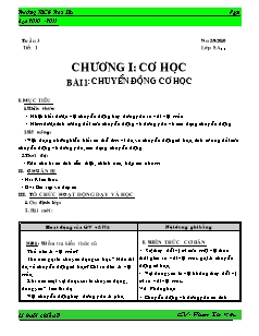 Giáo án Vật lý 8 cả năm - Trường THCS Trần Phú