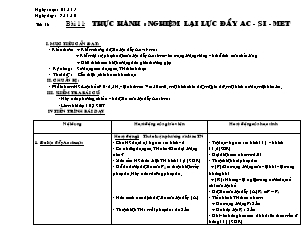 Giáo án Vật lý 8 tiết 13 đến 18