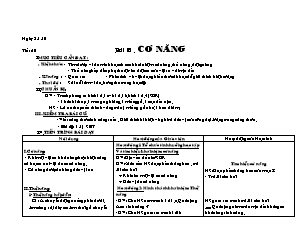 Giáo án Vật lý 8 tiết 20 bài 16: Cơ năng