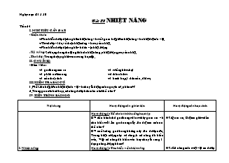 Giáo án Vật lý 8 tiết 24 đến 29