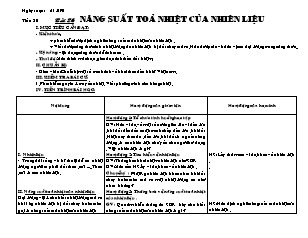 Giáo án Vật lý 8 tiết 30 đến 33