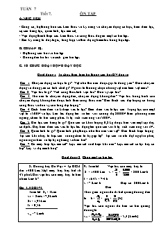 Giáo án Vật lý 8 tiết 7: Ôn tập