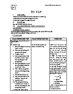 Giáo án Vật lý 8 tiết thứ 10: Ôn tập