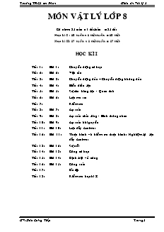 Giáo án Vật lý 8 - Trường THCS An Nhơn