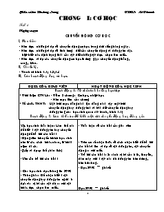 Giáo án Vật lý 8 - Trường THCS Lê Thanh