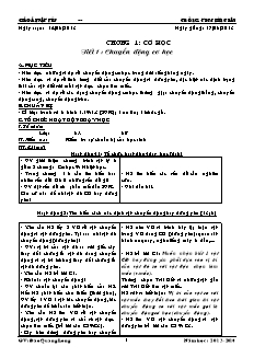 Giáo án Vật lý 8 - Trường thcs Liên Châu