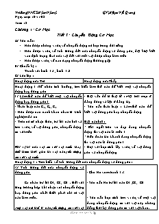 Giáo án Vật lý 8 - Trường THCS Phan Thanh