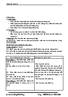 Giáo án Vật lý 8 - Trường THCS Phú Xuân