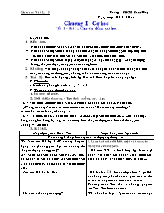 Giáo án Vật Lý 8 - Trường THCS Tam Hưng