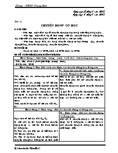 Giáo án Vật lý 8 - Trường THCS Trung Sơn