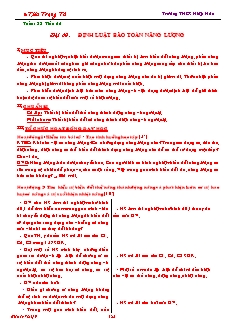 Giáo án Vật lý khối 9 - Bài 60: Định luật bảo toàn năng lượng