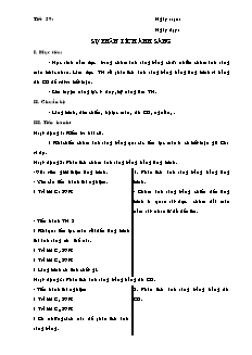 Giáo án Vật lý khối 9 - Tiết 59: Sự phân tích ánh sáng