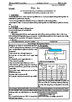 Giáo án Vật lý lớp 9 - Chương I: Điện học - Tiết 1: Sự phụ thuộc của cường độ dòng điện vào hiệu điện thế giữa hai đầu dây dẫn