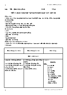 Giáo án Vật lý lớp 9 - Tiết 17: Bài tập vận dụng định luật jun - Len xơ