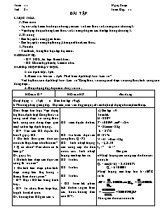 Giáo án Vật lý lớp 9 - Tiết 21: Bài tập