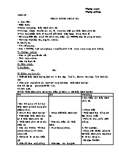 Giáo án Vật lý lớp 9 - Tiết 49: Thấu kính phân kì