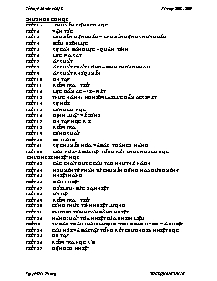 Kế hoạch bộ môn Vật lý 8