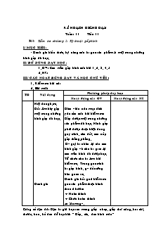 Kế hoạch giảng dạy Thủ công 2 tuần 11: Kiểm tra chương I: Kỹ thuật gấp hình