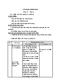 Kế hoạch giảng dạy Thủ công 2 tuần 21: Gấp, cắt, dán phong bì ( tiết 1)