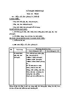 Kế hoạch giảng dạy Thủ công 2 tuần 22: Gấp, cắt, dán phong bì ( tiết 2)