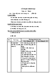 Kế hoạch giảng dạy Thủ công 2 tuần 25: Làm dây xúc xích trang trí (Tiết 2)