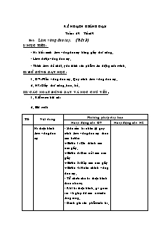 Kế hoạch giảng dạy Thủ công 2 tuần 29: Làm vòng đeo tay (Tiết 2)