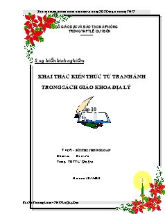 Khai thác kiến thức từ tranh ảnh trong sách giáo khoa Địa Lý