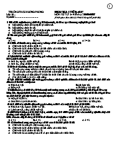 Kiểm tra 1 tiết( số 2 ) môn: Vật lý 9 - Năm học: 2006-2007 (thời gian làm bài 45 phút không kể phát đề)