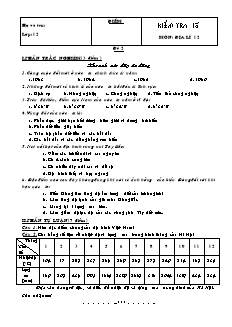 Kiểm tra 45 phút môn: Địa lí 12 - Đề 2