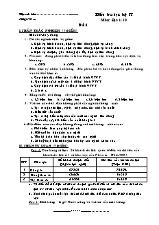 Kiểm tra học kì II môn: Địa lí 10 - Đề 1