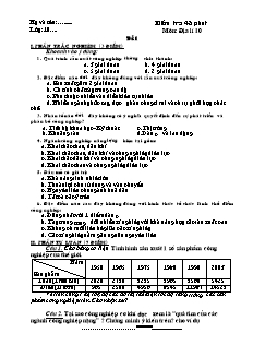 Kiểm tra học kì II môn: Địa lí 10 - Đề II