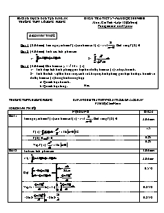 Kiểm tra tiết 57 - Năm học 2009-2010 môn: giải tích –lớp 12 (cơ bản) thời gian làm bài 45 phút