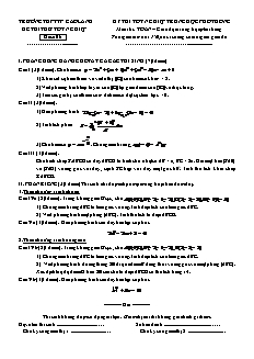 Kỳ thi tốt nghiệp trung học phổ thông môn thi: toán − giáo dục trung học phổ thông thời gian làm bài: 150 phút, không kể thời gian giao đề