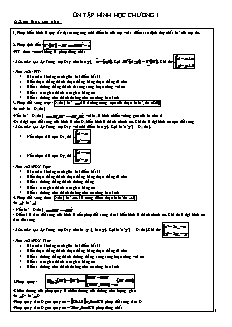 Ôn tập Hình học 11 Chương I