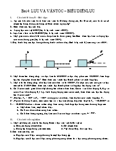 Ôn tập Vật lý 8 - Bài 4: Lực và vận tốc – biểu diễn lực
