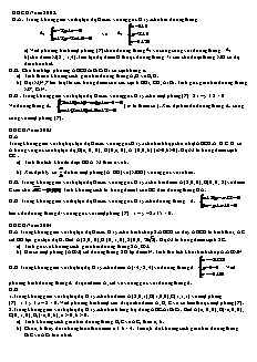 Phương pháp tọa độ trong không gian trong các đề thi đại học, cao đẳng