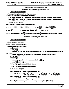 Tài liệu ôn thi Tốt nghiệp môn Toán