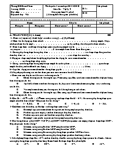 Thi học kì I năm học 2011- 2012 môn thi : Vật lý 9 thời gian làm 45 phút ( không tính thời gian phát đề )