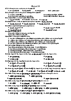 Trác nghiệm Đại số 10