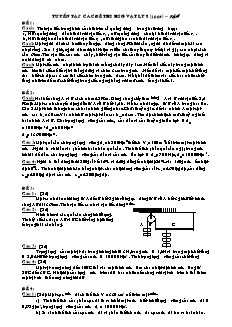 Tuyển tập các đề thi học sinh giỏi Vật lý 8 (2009) – tập 1