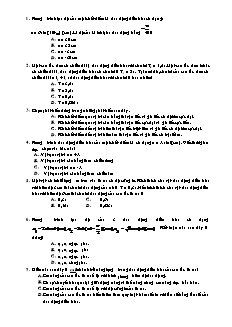 150 câu ôn tập môn Vật lý