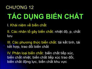 Bài giảng môn Địa lý lớp 10 - Tác dụng biến chất