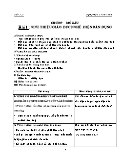 Bài giảng môn học Công nghệ lớp 11 - Bài 1: Giới thiệu giáo dục nghề điện dân dụng