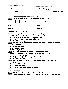 Bài giảng môn học Công nghệ lớp 11 - Kiểm tra học kì II thời gian 45 phút