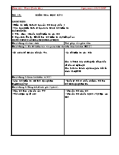 Bài giảng môn học Công nghệ lớp 11 - Tiết 18: Kiểm tra học kỳ 1