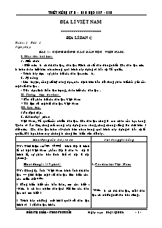 Bài giảng môn học Địa lý lớp 9 - Tuần 1 - Tiết 1 - Bài 1: Cộng đồng các dân tộc Việt Nam (Tiết 28)