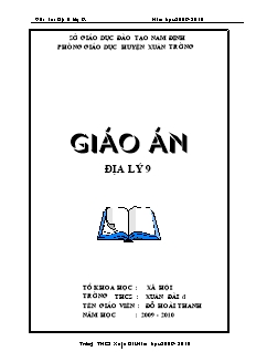 Bài giảng môn học Địa lý lớp 9 - Tuần 1 - Tiết 1 - Bài 1: Cộng đồng các dân tộc Việt Nam (Tiết 39)